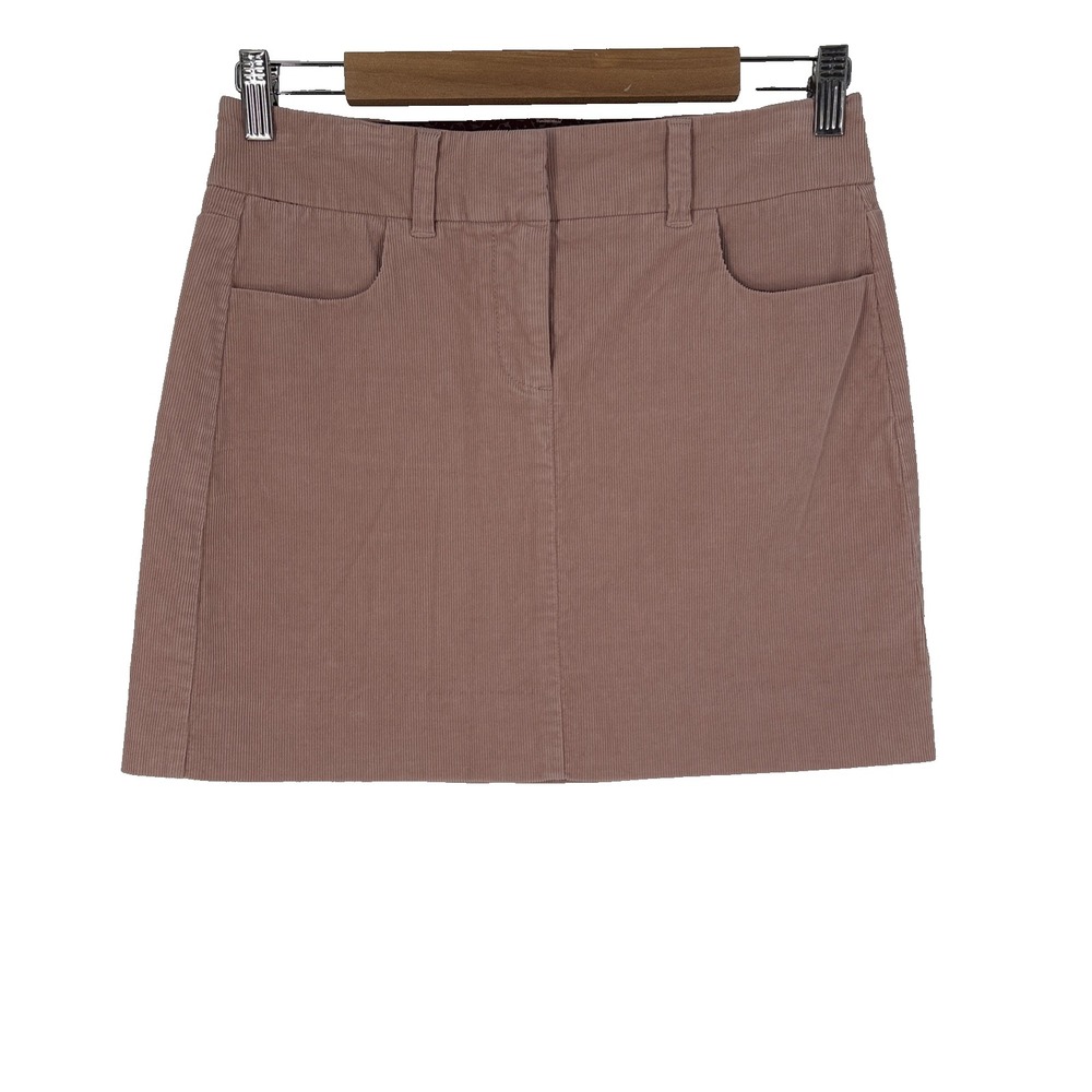 Y2K J Crew Womens Corduroy Mini Skirt Size 2 Pink Preppy Soft Girl Academia